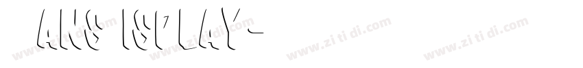VK Sans Display字体转换
